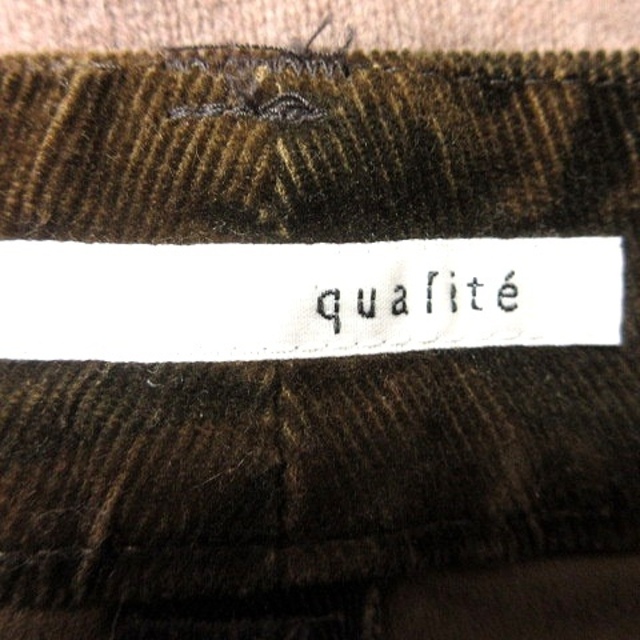 qualite(カリテ)のカリテ qualite コーデュロイパンツ 迷彩 1 茶 ブラウン カーキ /R レディースのレディース その他(その他)の商品写真