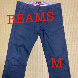 ビームス(BEAMS)のビームス　ネイビーコットンパンツ　M(チノパン)