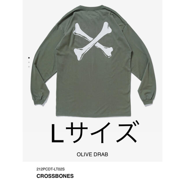 W)taps(ダブルタップス)のWTAPS CROSSBONES 21AW サイズL オリーブ　ダブルタップス メンズのトップス(Tシャツ/カットソー(七分/長袖))の商品写真