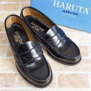 HARUTA - HARUTA ハルタ arvin ☆ コイン ローファー 24 EE 日本製 黒