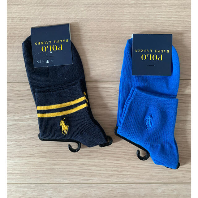 POLO RALPH LAUREN(ポロラルフローレン)の新品　ポロラルフローレン　レディースソックス　紺、青　2足 レディースのレッグウェア(ソックス)の商品写真