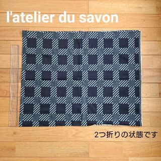 アトリエドゥサボン(l'atelier du savon)の☆l'atelier du savon  ビッグチェックデニムジャカード 生地(生地/糸)