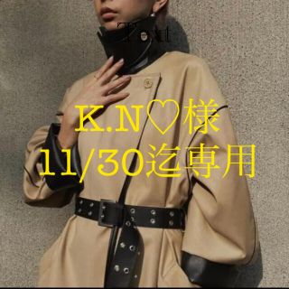 アメリヴィンテージ(Ameri VINTAGE)のFAKE LEATHER DOKING COAT(ロングコート)