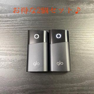 グロー(glo)のG2909番glo 純正 本体 2本 黒 リッチブラック 限定カラー.(タバコグッズ)