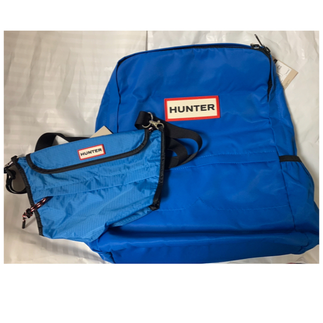 HUNTER(ハンター)の【新品・未使用】HUNTER リュック& ショルダーセット　ブルー レディースのバッグ(リュック/バックパック)の商品写真