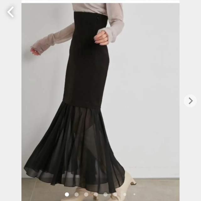 SNIDEL(スナイデル)のsnidel スイッチングスカート シースルー　randeboo  レディースのスカート(ロングスカート)の商品写真