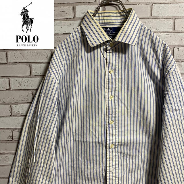 POLO RALPH LAUREN(ポロラルフローレン)の90s 古着 ポロ ラルフローレン XL BDシャツ ゆるだぼ ビッグシルエット メンズのトップス(シャツ)の商品写真