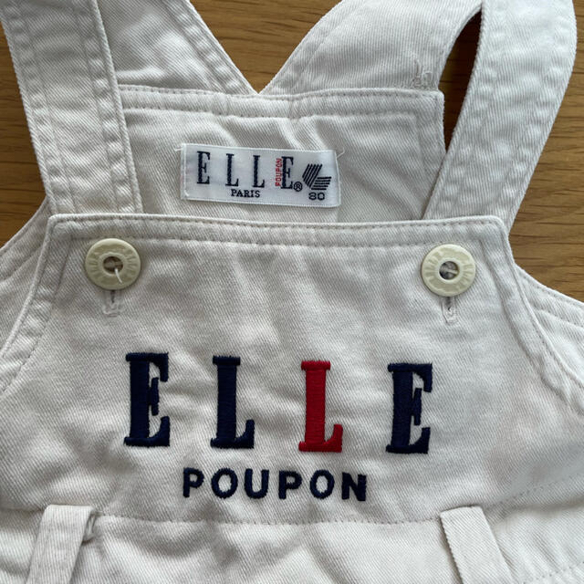 ELLE(エル)のしんちゃん様専用♡ELLE オーバーオール アルパカ ロンパース 80 キッズ/ベビー/マタニティのベビー服(~85cm)(ロンパース)の商品写真