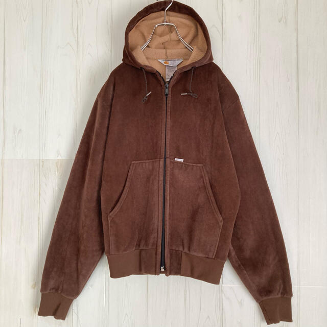 【入手困難】 carhartt フルジップパーカー XL 大きいサイズ ブラウン