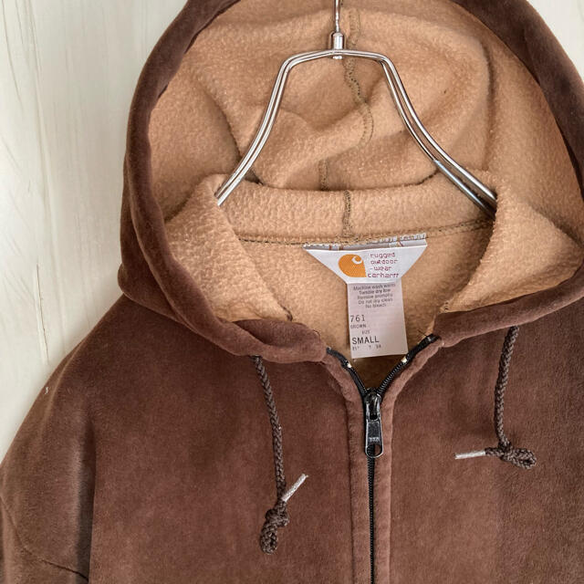 carhartt - 希少 USA製 カーハート ベロア ジップパーカー ブラウン ...