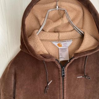 carhartt - 希少 USA製 カーハート ベロア ジップパーカー ブラウン