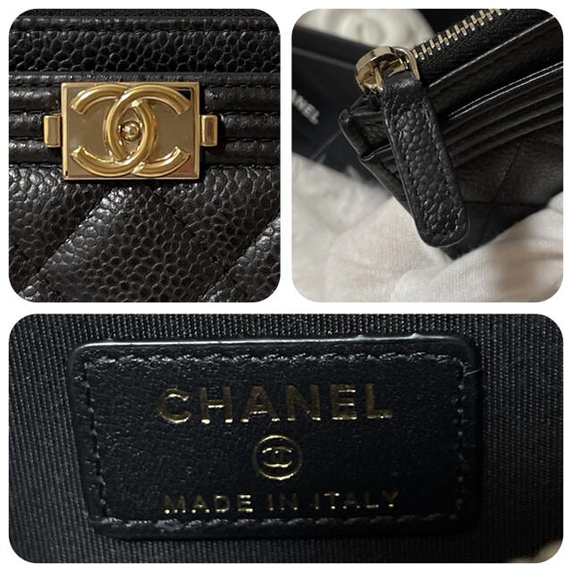 CHANEL(シャネル)の【リリー様専用♡】人気ボーイシャネル♡キャビアスキン♡スリム長財布♡ レディースのファッション小物(財布)の商品写真