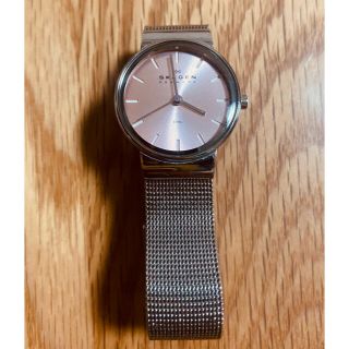 スカーゲン(SKAGEN)のスカーゲン　文字盤　薄ピンク(腕時計)