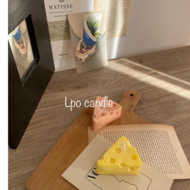ソイキャンドル　チーズ ハンドメイドのインテリア/家具(アロマ/キャンドル)の商品写真