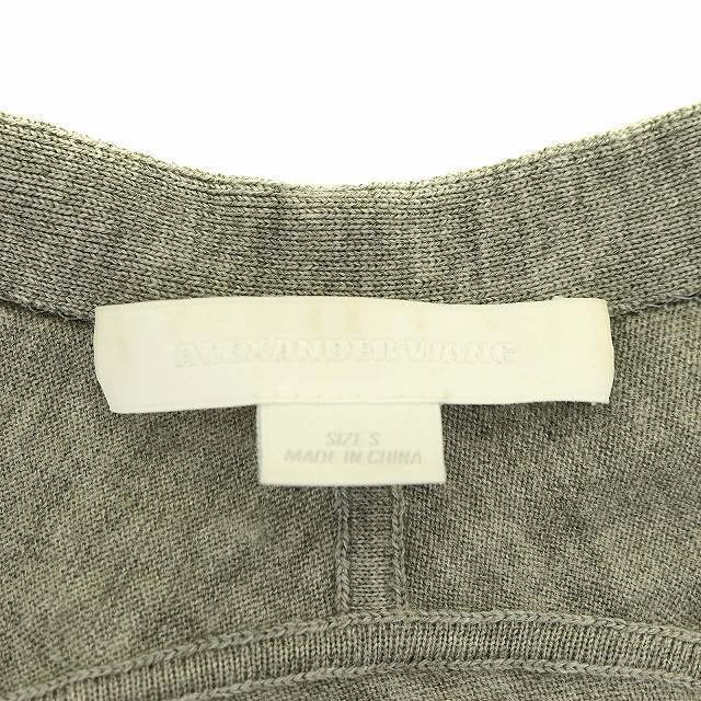 Alexander Wang(アレキサンダーワン)のアレキサンダーワン ニットカーディガン 比翼ボタン ウール S グレー レディースのトップス(カーディガン)の商品写真