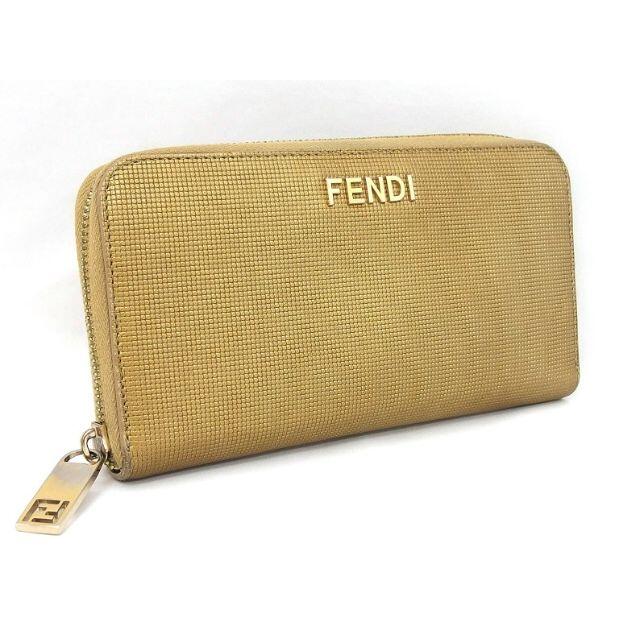 FENDI(フェンディ)のフェンディ レザー ゴールド ラウンドファスナー 8M0024 長財布 レディースのファッション小物(財布)の商品写真