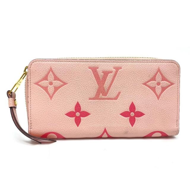 LOUIS VUITTON(ルイヴィトン)のルイヴィトン LOUIS VUITTON バイ・ザ・プール M80403 モノグラム アンプラント ジッピーウォレット 長財布 モノグラムアンプラントレザー ブトンドローズ /ピンク ゴールド金具 ピンク レディースのファッション小物(財布)の商品写真