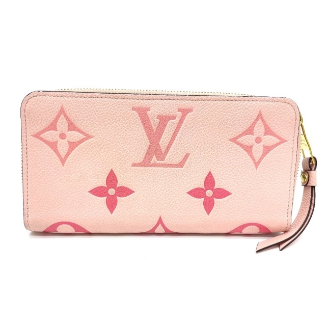 LOUIS VUITTON(ルイヴィトン)のルイヴィトン LOUIS VUITTON バイ・ザ・プール M80403 モノグラム アンプラント ジッピーウォレット 長財布 モノグラムアンプラントレザー ブトンドローズ /ピンク ゴールド金具 ピンク レディースのファッション小物(財布)の商品写真