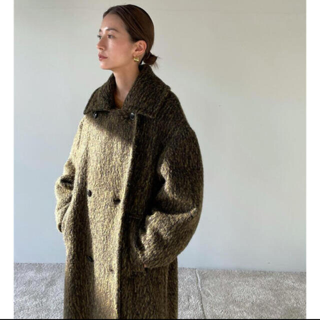 CLANE】MIX SHAGGY LADY COAT サイズ1イエロー-