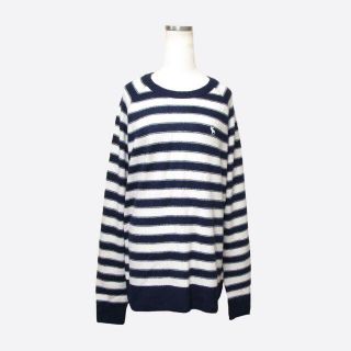 アバクロンビーアンドフィッチ(Abercrombie&Fitch)の★新品★アバクロンビー&フィッチ★ボーダーセーター (Navy/White/L)(ニット/セーター)