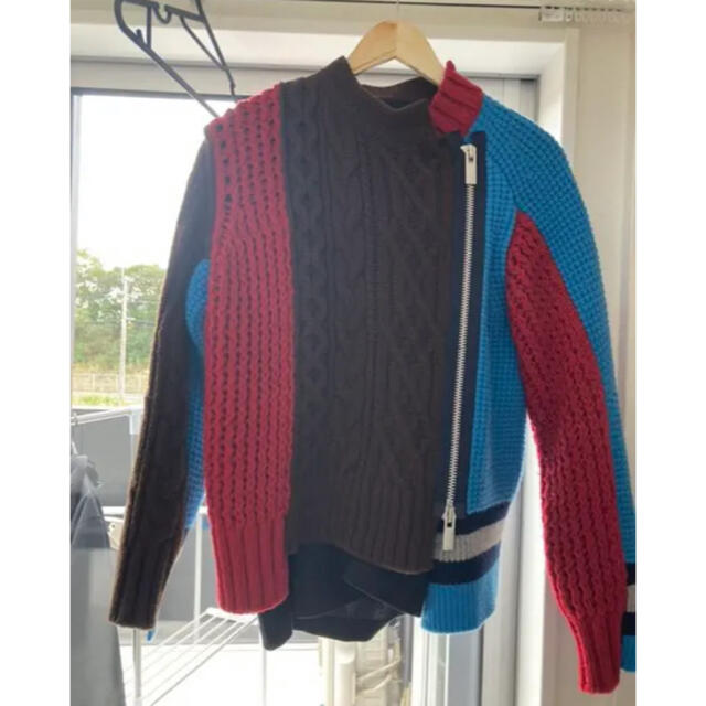 sacai ニット ライダースニット 高級素材使用ブランド alaskataxlady.com