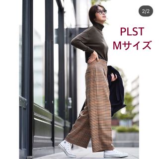 プラステ(PLST)の未使用＊優木まおみさん着 PLST＊暖か美脚＊ウォームリザーブツイルワイドパンツ(カジュアルパンツ)