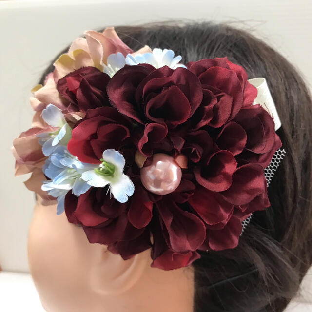 アーティフィシャルフラワー・造花のコサージュ・ヘアアクセサリー　ハンドメイド♡ ハンドメイドのアクセサリー(コサージュ/ブローチ)の商品写真