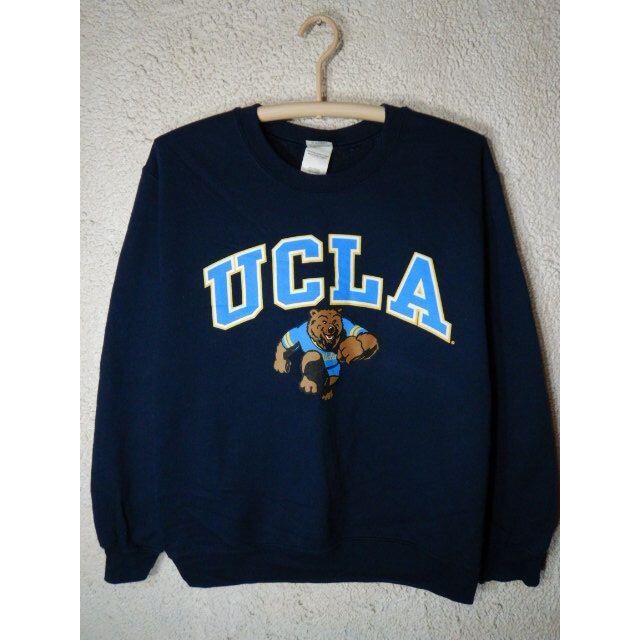 o3985　スウェット　トレーナー　裏起毛　UCLA　カレッジ　クマ