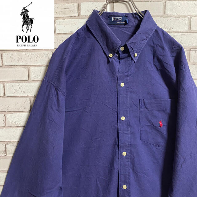 POLO RALPH LAUREN(ポロラルフローレン)の90s 古着 ポロラルフローレン XXL BDシャツ ゆるだぼ ビッグシルエット メンズのトップス(シャツ)の商品写真
