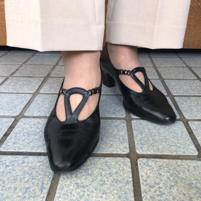 【中古】靴　ブラック　23㎝　本革　銀座ヨシノヤ レディースの靴/シューズ(ハイヒール/パンプス)の商品写真