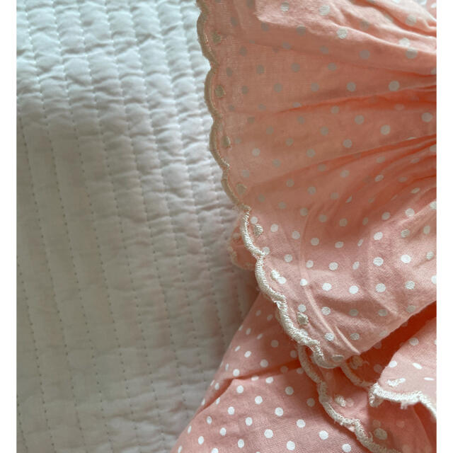bonjour diary ピンクドット　刺繍ワンピース　4Y キッズ/ベビー/マタニティのキッズ服女の子用(90cm~)(ワンピース)の商品写真