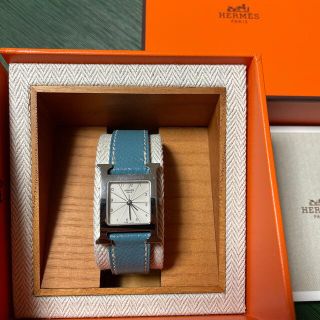 エルメス(Hermes)の【休日値下げ】エルメス HERMES Hウォッチ ブルー  レディース 時計(腕時計)