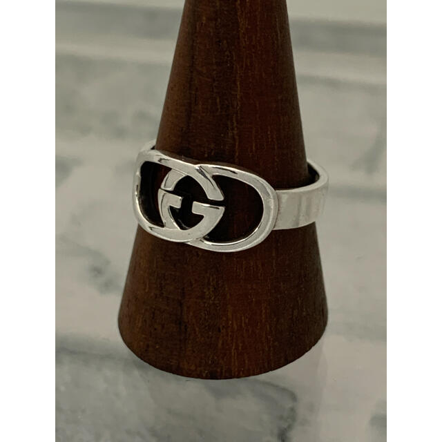 Gucci(グッチ)の美品　GUCCI グッチ　インターロッキング　ロゴ　リング メンズのアクセサリー(リング(指輪))の商品写真