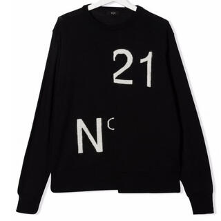ヌメロヴェントゥーノ(N°21)の【新作】ヌメロヴァントゥーノ　ロゴセーター　ブラック　16(ニット/セーター)