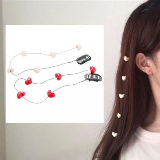 ハニーミーハニー(Honey mi Honey)の❤︎ white heart hairclip ❤︎(バレッタ/ヘアクリップ)