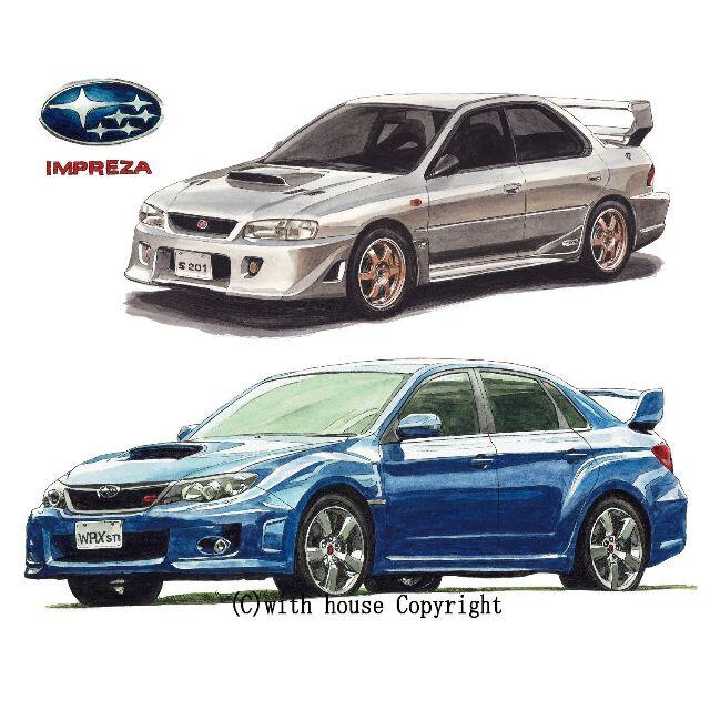 NC-1001スバル WRX限定版画 直筆サイン額装●作家平右ヱ門