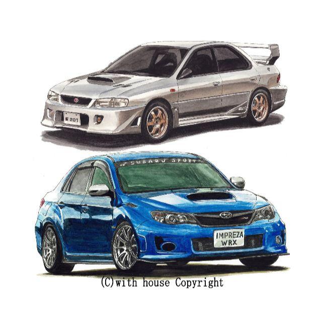 NC-1006インプレッサS201/WRX限定版画サイン額装作家平右ヱ門 1