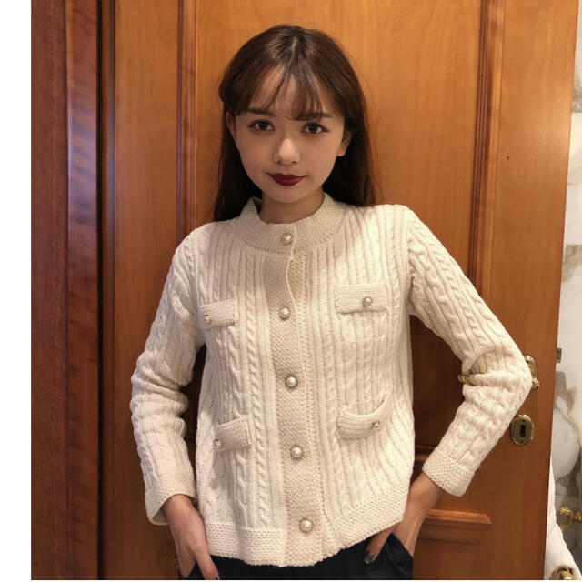 (即納)classic pearl button knit jacket❤︎