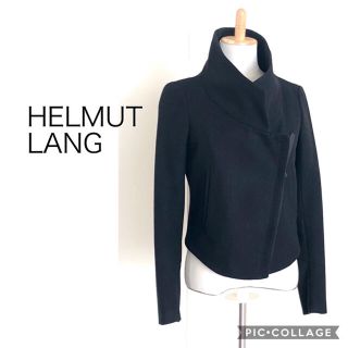 ヘルムートラング(HELMUT LANG)の着用4〜5回　HELMUT LANG 黒ライダースジャケット(ライダースジャケット)