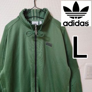 アディダス(adidas)のアディダス 緑 カーキ ウーブン トラックトップ ジャケット ジャンパー メンズ(ブルゾン)