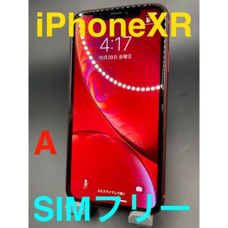 アイフォーン(iPhone)のiPhone XR RED 64 GB SIMフリー　#403(スマートフォン本体)