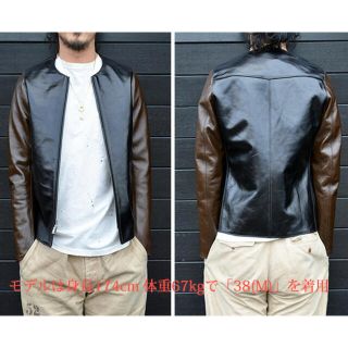 ザリアルマッコイズ(THE REAL McCOY'S)のFINE CREEK leathers Bud ファインクリークレザーズ 38(ライダースジャケット)