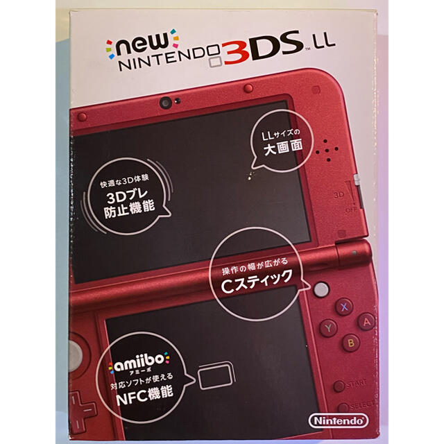 Newニンテンドー3DS LL メタリックレッド 充電器セット携帯用ゲーム機本体