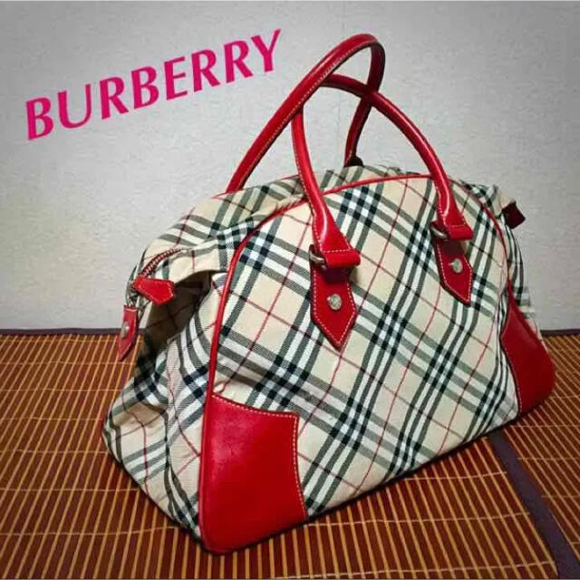 バーバリーブルーレーベル ハンドバッグ ノバチェック ボストン BURBERRY-