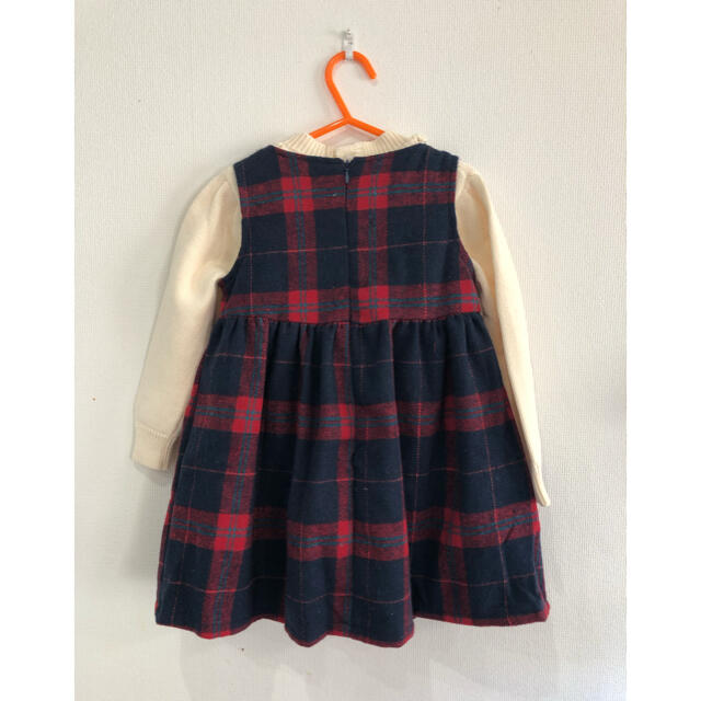 襟フリル　リブニット セーター ブラウス トップス キッズ/ベビー/マタニティのキッズ服女の子用(90cm~)(ニット)の商品写真