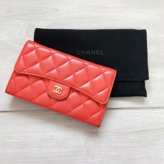 シャネル(CHANEL)のCHANEL シャネル マトラッセ ラムスキン 三つ折り 長財布(財布)