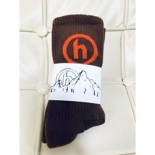 送料込 Hidden NY ソックス（ブラウン×オレンジ）(ソックス)