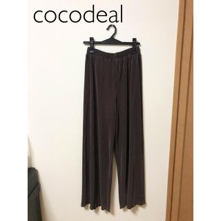 ココディール(COCO DEAL)の美品✨秋冬おすすめ✨【COCODEAR】プリーツパンツ　ロング　ダークブラウン(その他)