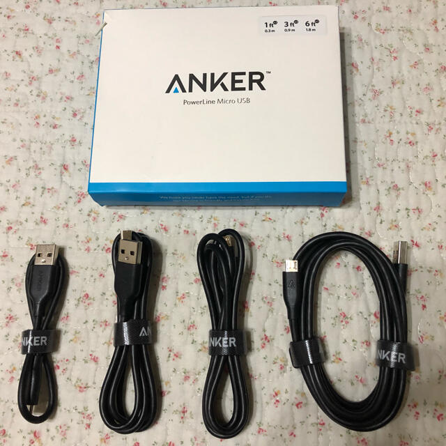 Anker PowerLine Micro USB ケーブル 4本 スマホ/家電/カメラのスマホアクセサリー(その他)の商品写真