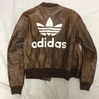 adidas - 80s ヴィンテージ adidas レザージャケット の通販｜ラクマ